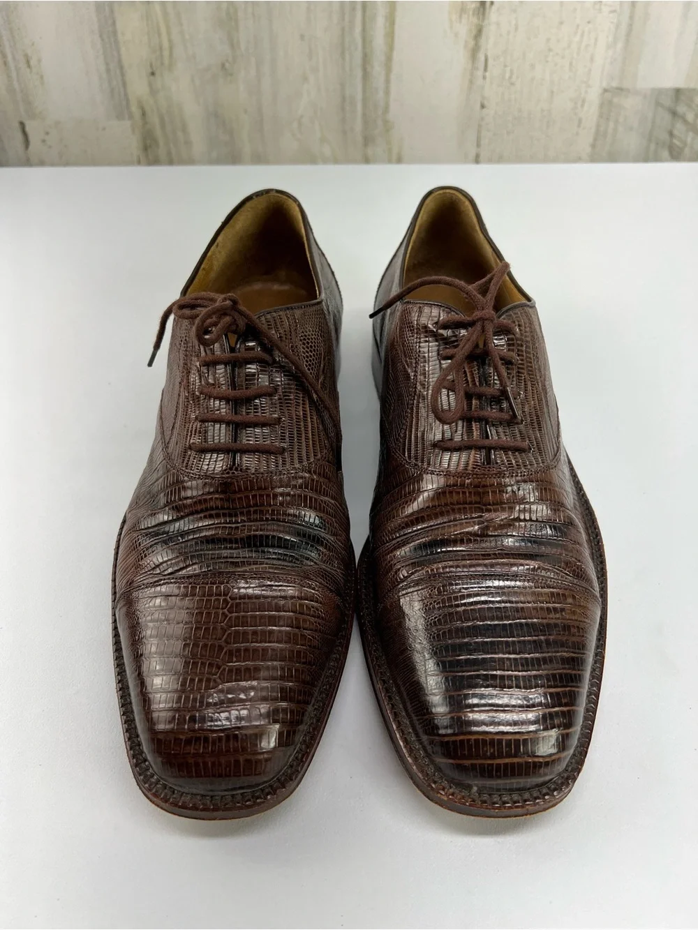 Mc Shoes Buenos Aires Lizard Lace Up Oxfords Mens 9.5 (us 11)